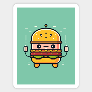 cute burger cartoon Sticker